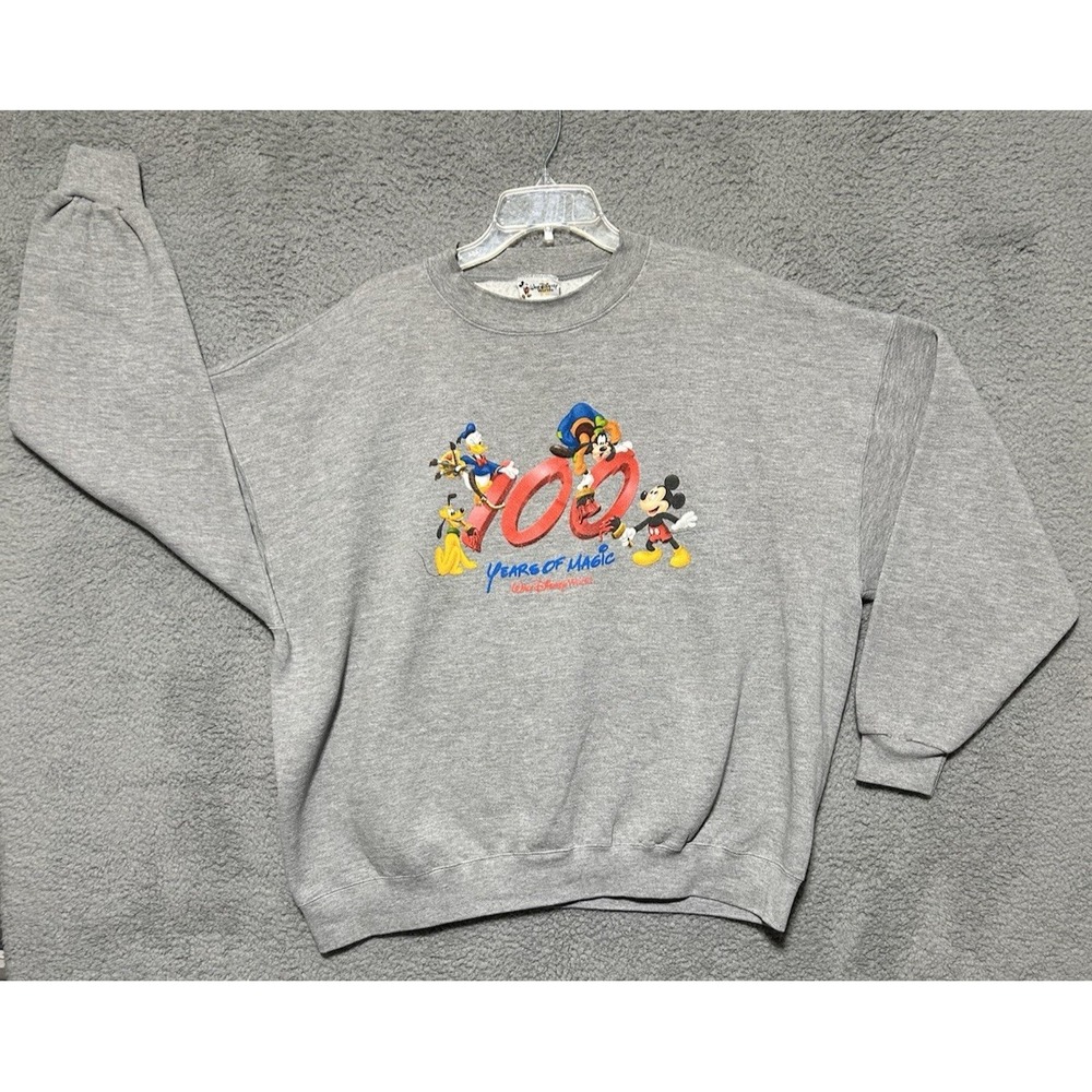 Vintage Disney Walt Disney World 100 Years of Magic Sweatshirt Size 2XL Gray